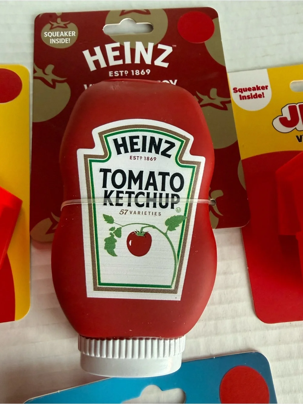 Vinyl Dog Toys , Ketchup, Jell-o, Kool-Aid Dog Toys Lot of 4